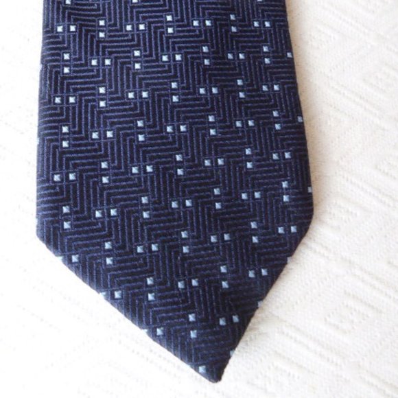 VALENTINO ITALY navy blue SILK TIE